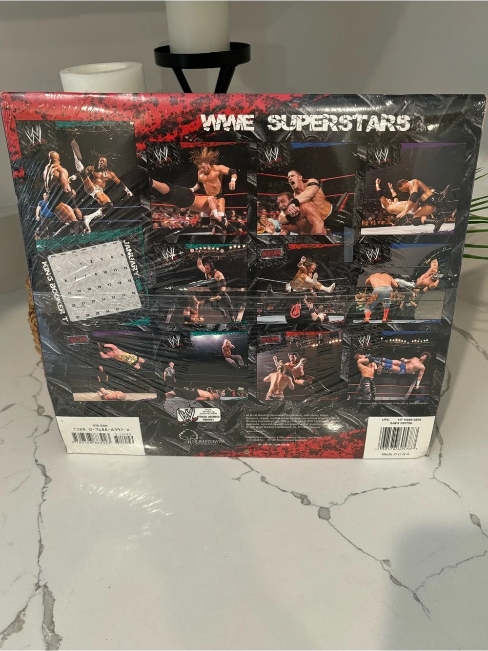 Vintage Official WWE SEALED 2008 Wall Calendar 12” x 12” Multi Month